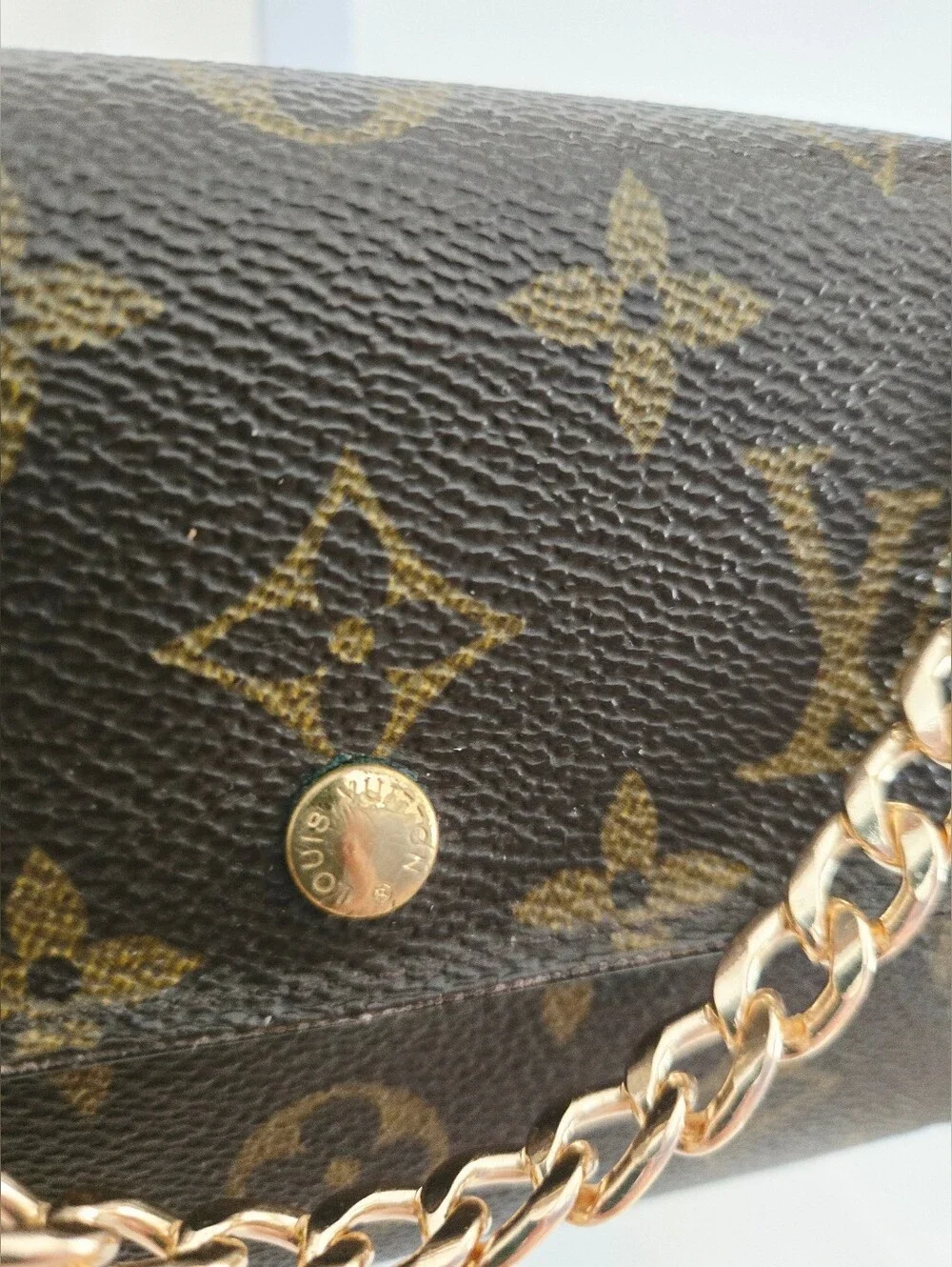 Authentic LOUIS VUITTON LV Monogram Wallet Clutch Card Holder Crossbody WOC‎ - Picture 4 of 13